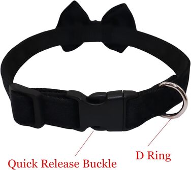 Нашийник для собак Vioett (L, Чорний) з фіксуючим тросом, м'яка оксамитова тканина, для великих собак