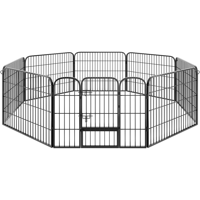 Тектейк вольєр для цуценят, 60 см, 8 грат, чорний - 402502