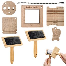 Набір кардерів для вовни, 8 шт. Професійні кардери для ручної кардерації, щітки для навалювання вовни, іграшок, собак, кошенят