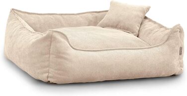 Gutekissen® Lucky: М'яке собаче ліжко - килимок для собак великих та малих порід. Легко миється, з поліуретановою начинкою та знімним чохлом (Крем, S - 65x55)