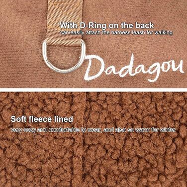 Зунеа Зимовий теплий одяг для собак - тепла куртка для маленьких собак, флісова жилетка для цуценят, теплий одяг для чихуахуа та йоркширських тер'єрів (L, коричневий)