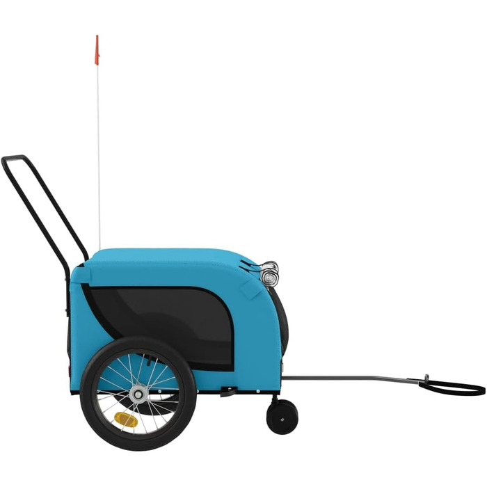 Причіп для велосипеда Gecheer для собак та інших домашніх тварин, блакитно-чорний (125 x 63 x 66 см)