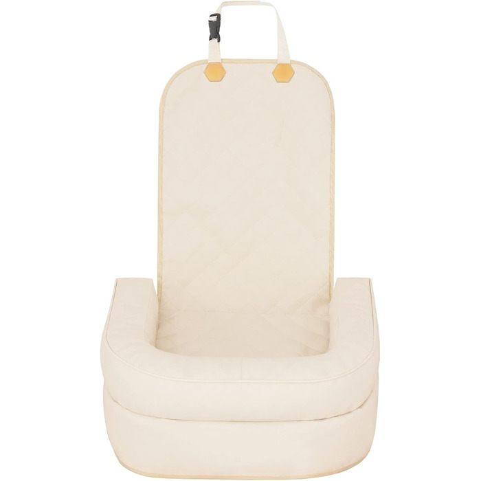 Автоматик для собак та котів: подушка-підстилка на заднє сидіння авто, 42x55 см, бежевий екошкіра