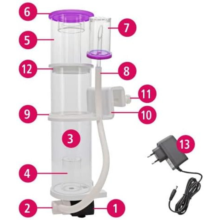 Dupla Marin Cube Skimmer 120 л – потужний протеїновий скімер для акваріума, ефективне очищення води, зменшення шкідливих речовин, для морської води, легке використання