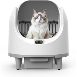 Автоматичний лоток для котів Katzenklo з самоочищенням, з датчиком безпеки та керуванням через додаток, великий об'єм, антизажим, відкритий тип