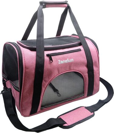 Трансформер-переноска для котів, кошенят, собак, цуценят ZaneSun, рожева, для подорожей літаком, витривала, з вентиляцією