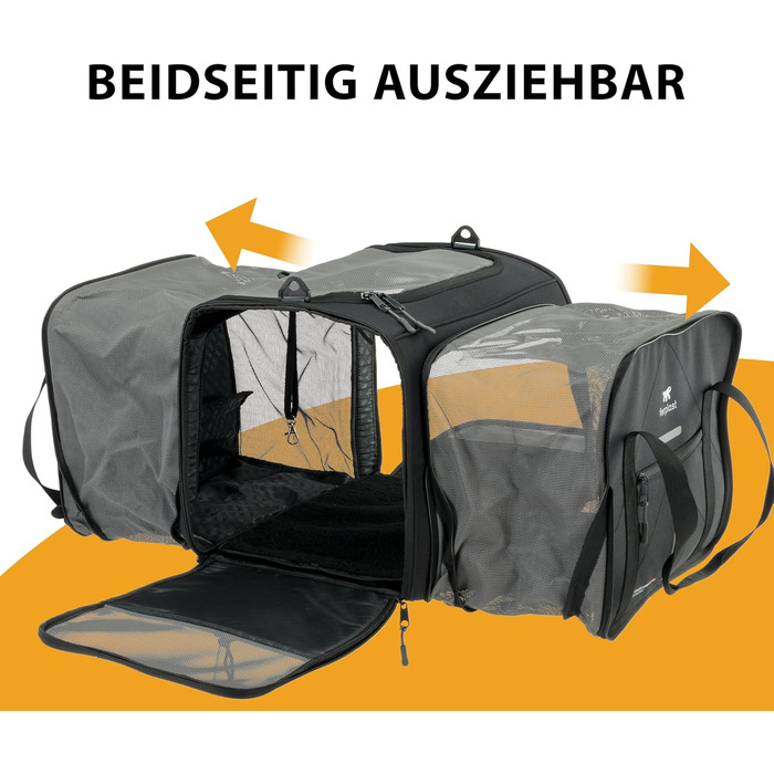 Переноска для собак та котів Ferplast Voyager PRO, чорна, 49x37x39 см, до 15 кг