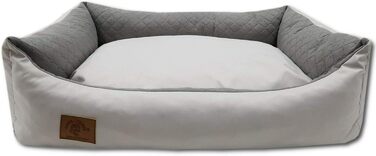 Ліжко для собак Одолплюс XXL - велике, м'яке ліжко-софа для собак, 100x70 см, сірий колір, знімний чохол, зручне та комфортне