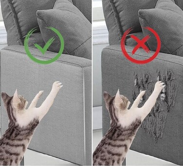 Захисна плівка-накладка для диванів та крісел від кігтів кота, самоклеючий рулон-дряпалка 5м x 30см