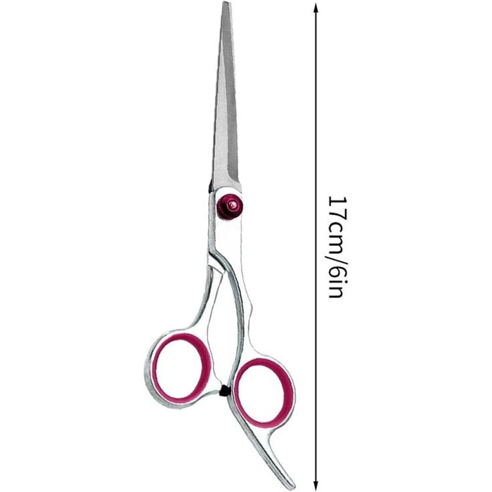 Професійний набір ножиць для грумінгу собак 4 в 1, 6 дюймів, ножиці для стрижки шерсті собак, прямі та зігнуті ножиці, ножиці для фінальної обробки з зубчиками