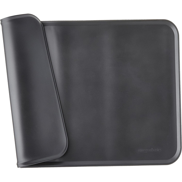 Підкладка під миску для тварин Amazon Basics, силіконова, 47 x 29 см, 2 шт. (Чорна)