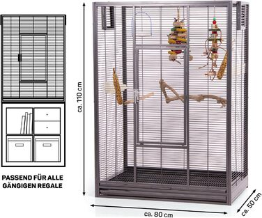 Клітка для птахів Montana Cages Melbourne 80 антик, розширювана, для хвилястих папуг, канарок і амадин