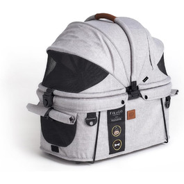 FIKAGO Сумка-переноска для собак та котів Sway – стильна, безпечна та складана переноска для тварин (Сірий Хаскі)