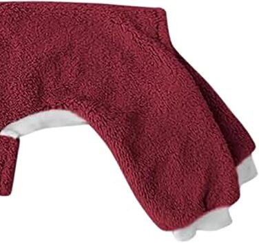 Зимовий комбінезон для собак – теплий флісовий костюм з принтом грейхаунд, комір-стійка, одяг для чотирилапих афганців (G, XL)