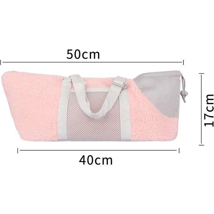 SIQITECH Сумка-переноска для собак та котів, тепла зимова, регульований ремінь, для тварин до 4 кг, рожева