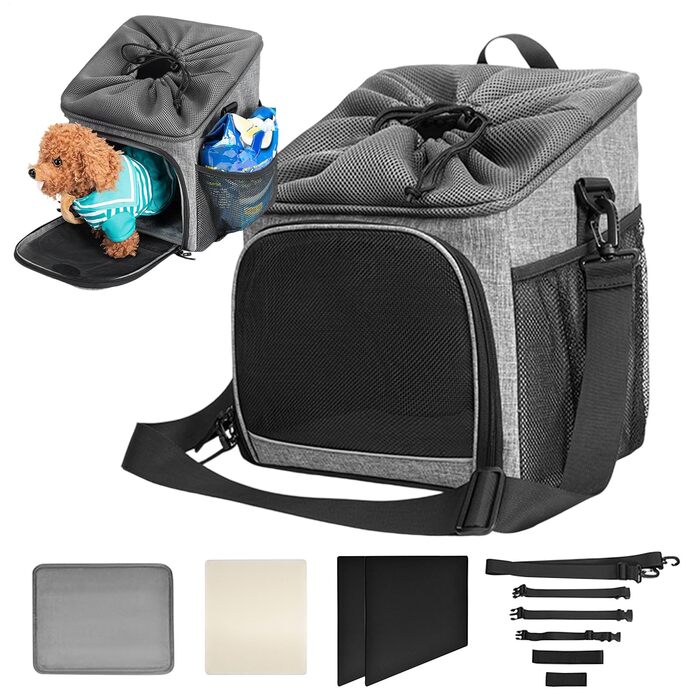 Фарбований кошик для собак - дихаючий кошик для велосипеда | Знімний набір для перенесення для поїздок та кемпінгу