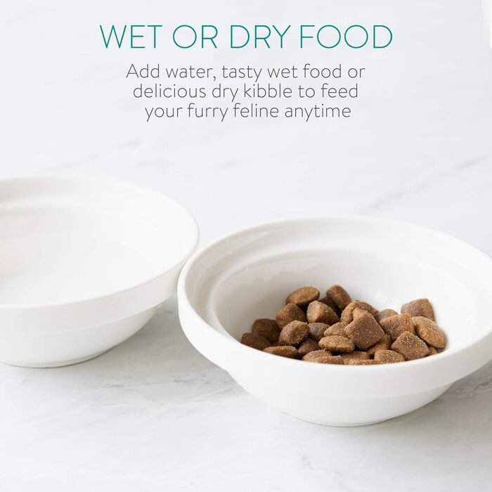 Набір мисок для котів Navaris: миска для котів та собак з кераміки, набір мисок для годування, миска для корму, безпечна для миття в посудомийній машині (Style 4)