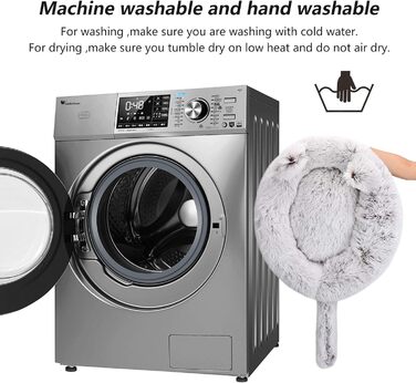 Крісло-гніздо для котів та собак, плюшеве, 55 см, сіре. Зручне ліжко для кота та собаки, антиковзаюче, миється