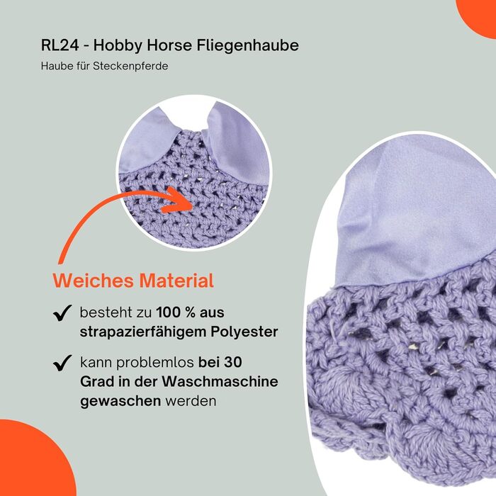 Набір аксесуарів для хобі-коня RL24 (6 предметів): вуздечка зі шнуром, ковдра та накидка від мух світло-бежевого кольору, вуздечка чорного кольору, багатокольоровий транспортний мішок для коня на палиці, аксесуари для коня на палиці (накидка від мух фіоле