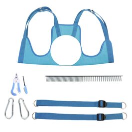 Нашийник для грумінгу собак Onlynery - м'який та зручний нашийник для догляду за шерстю | Легкий у чищенні та використанні для малих та середніх тварин, блакитний, розмір S