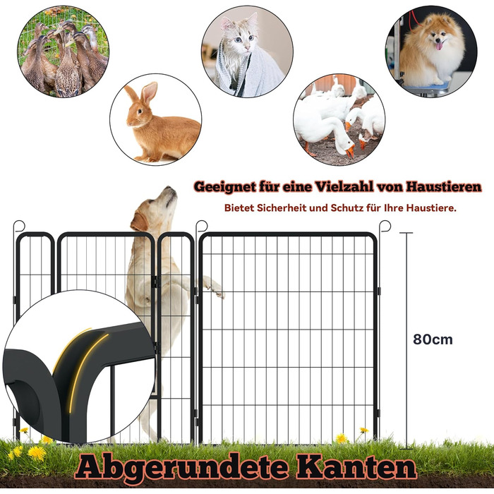 Вольєр для цуценят Froadp 6-TLG, 65 x 80 см: загон для собак, вольєр, огорожа, 6 елементів