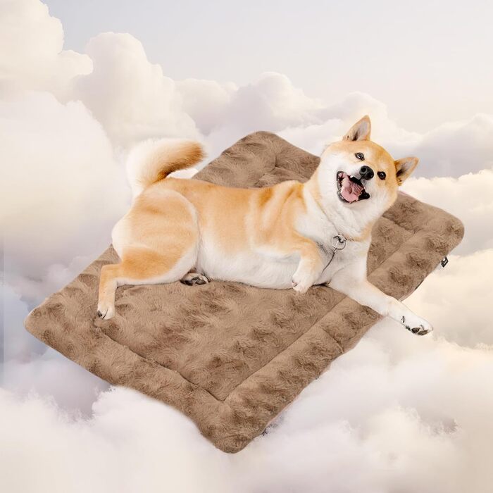 М'яка лежанка для собак Mora Pets: зручна, миюча, нековзна, 74 x 46 см, коричнева