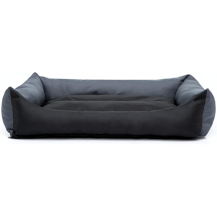 М'яке ліжко-софа для собак великих порід, чорний/графітовий колір, розмір L (62x43 см)