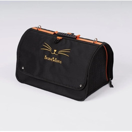 Переносна сумка для котів та маленьких собак BRAVE PAWS – схвалена авіакомпаніями, дихаюча та складна – ідеальна для подорожей (Чорний)