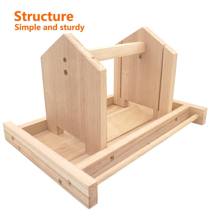 Дерев'яний будиночок для птахів Zeqeey на підвісці: велика місткість, годівниця для диких птахів, Finken, Rotkehlchen, Sparrows