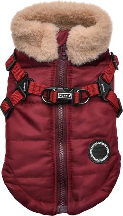 Пупа - теплий зимовий одяг для собак (XL) - Доннаван - тепла та комфортна куртка для собак, винно-червоного кольору