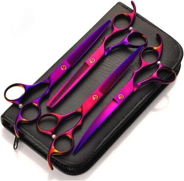 Професійна ножиця для собак, вигнута ножиця для шерсті, ножиці для грумінгу домашніх тварин, гребінець, ножиці для тварин, професійні ножиці для грумінгу