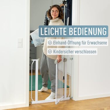 Захист від падіння з лестниці для дітей IB Style, 58-185 см, білий, без свердління