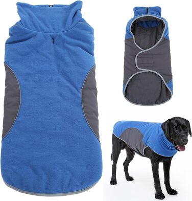 Зимовий теплий пуховик для собак, вітронепроникний, з капюшоном та на блискавці, для маленьких, середніх та великих порід