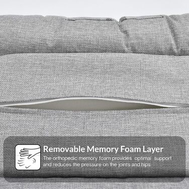 Ортопедичний лежак для собак Преміум Hugo Check з Memory Foam. Підходить для собак маленьких, середніх та великих порід. Знімний та пральний чохол, сірий в клітинку, розмір S (62x35x7 см)