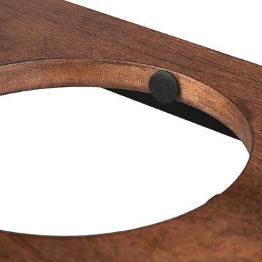 Підставка для мисок Relaxdays з нержавіючої сталі, об'єм 1000 мл, станція для корму для собак з мангового дерева, HBT 16,5 x 42 x 21 см, натуральний колір