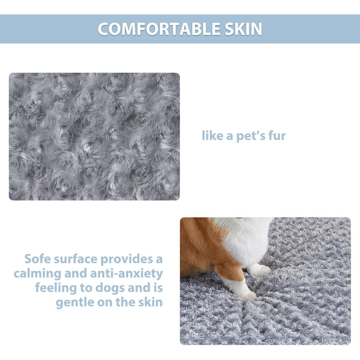 Ортопедичне велике ліжко для собак WNPETHOME, 106.7 x 76.2 x 10.2 см, сіре, з ефектом пам'яті