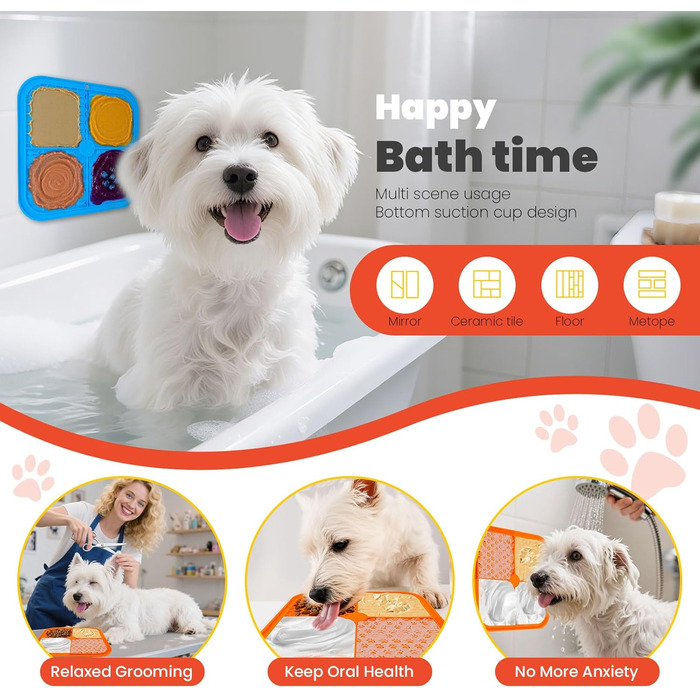 Набір килимків для собак: килимок для нюхання та килимок для ласощів. Інтерактивна іграшка-головоломка для цуценят, маленьких собак і котів. Розвиває когнітивні навички, стимулює розумову активність. Розміри: 38,1 x 38,1 см (килимок) + 20,3 x 20,3 см (кил