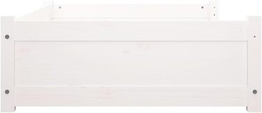 Крісло-ліжко для собак, біле, 75,5x55,5x28 см, масив дерева, сосна, vidaXL