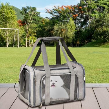 Траспортер для котів та маленьких собак, складаний, для подорожей, сірий