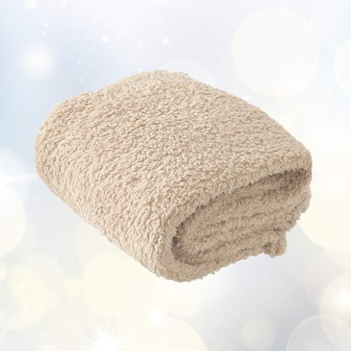 Balacoo Преміум флісова ковдра для собак, м'яка та тепла, плюшевий килимок для собак та котів, розмір L (бежевий)