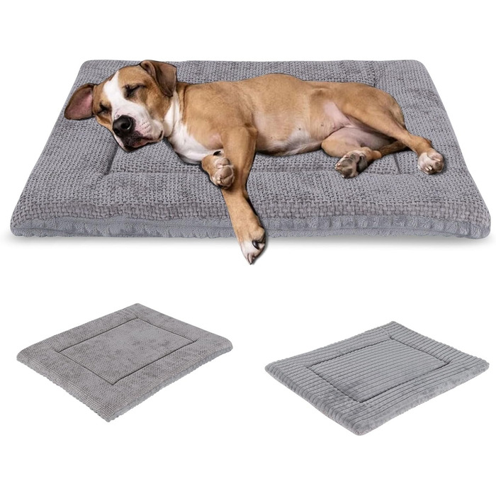 Килимок для собак, миючий, м'який, для маленьких, середніх та великих собак, сірий, 90x70 см (XZ016)