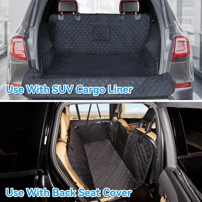 Підстилка для собак у багажник авто, чорна, для SUV, з жорстким дном