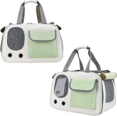 Транспортна сумка для котів та маленьких собак, портативна, складна, зелена