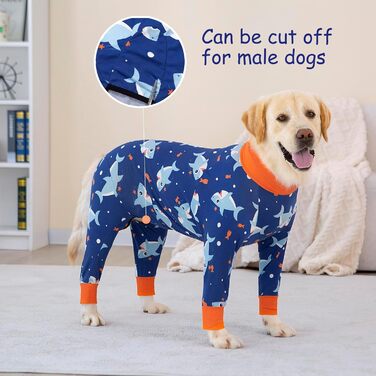 Комбінезон для собак Yeapeeto, 7XL, блакитний, для відпочинку, захист від вилизування, алергії, випадання шерсті, альтернатива конусу