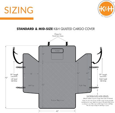 K&H Manufacturing утеплений килимок для перевезення тварин, стьобаний, водонепроникний
