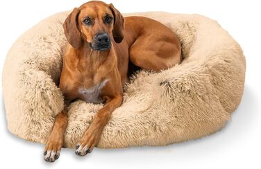 Лежак для собак Soothe & Snooze Lounge Shag, прямокутний, 91,4×68,6 см, тауп, м'який, машинне прання
