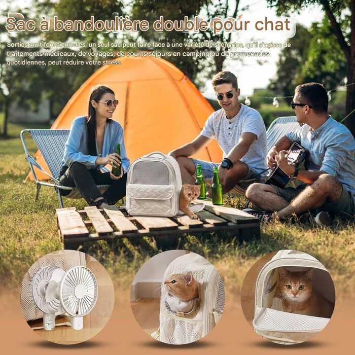 Транспортувальна сумка для котів та собак | Рюкзак-переноска, складна, для кемпінгу, подорожей, мотоцикла, відпочинку на природі, дому