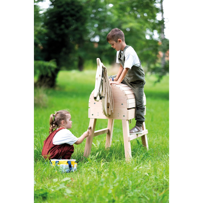 Набір для догляду за конем Small Foot: дерев'яні аксесуари для гри, іграшки для дітей