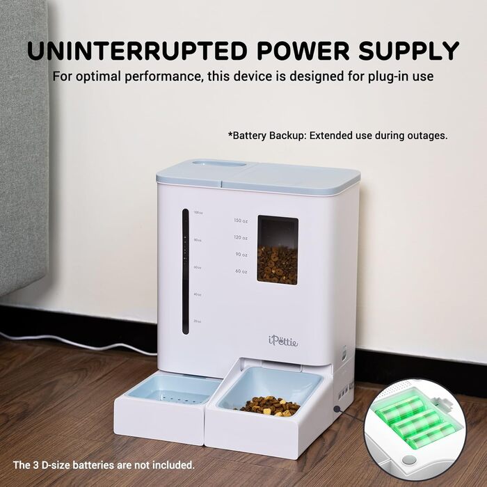 Автоматичний дозатор корму та поливальник для домашніх тварин 2-в-1, FW54, 8,5 кг, для зайнятих батьків