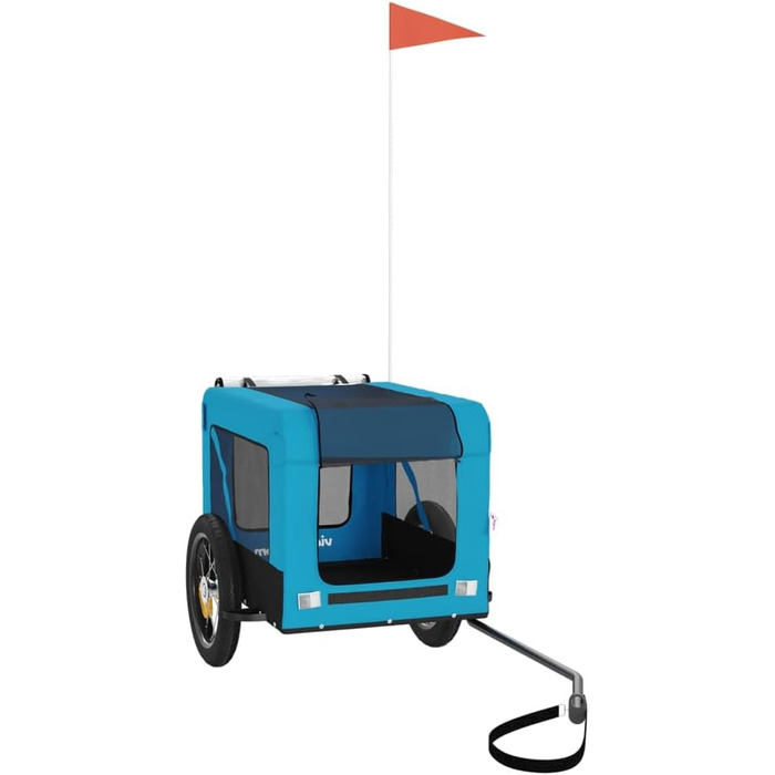 Причіп для велосипеда для собак, котів, блакитний та чорний, Oxford-Gewebe та залізо